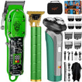 LQT Cordless Hair Clippers for Men with Precision Trimmer & Dual Foil Shaver - Green