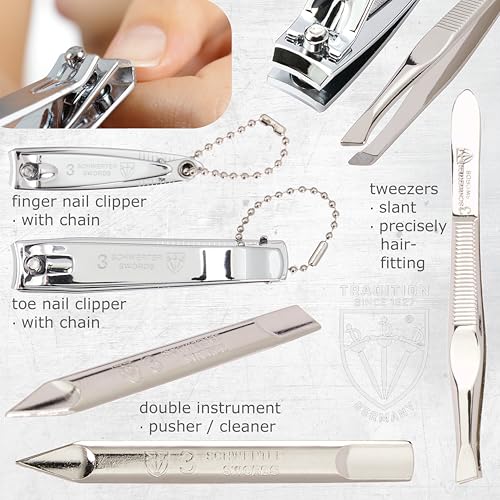 OSTRICH BROWN Nail & Manicure Pedicure Kit - 8-Piece German Engineering