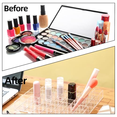Mumufy 72-Slot Clear Acrylic Lipstick Organizer Makeup Display Case
