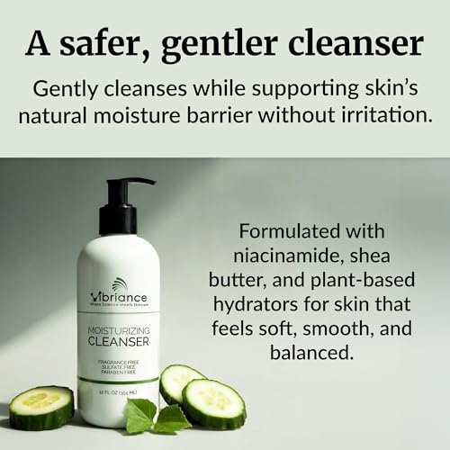 Vibriance Moisturizing Oil-to-Foam Face Cleanser 12 fl oz for Dry & Sensitive Skin