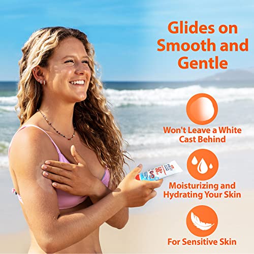SAFE SEA Anti-Jellyfish Sting & Sun Protection Lotion 3.4 oz Pack of 2 SPF 50+ for Adults