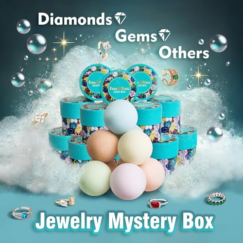 Jewelry Surprise Bath Bomb with Hidden Rings Necklaces Earrings Bracelets - Gift Set
