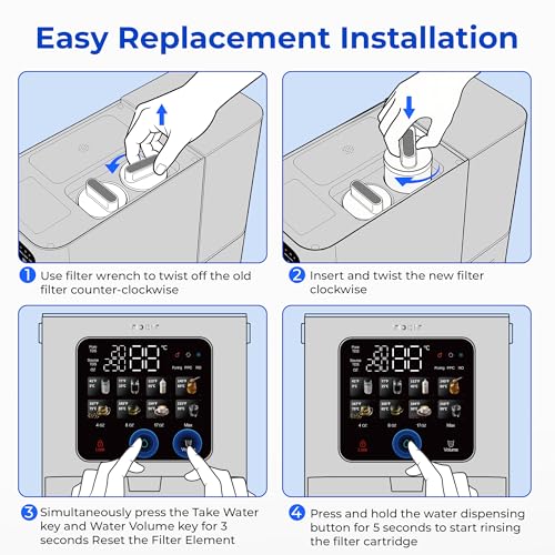 RO Replacement Water Filter for T1 Ultra System NSF/ANSI 58 Certified - Reduce TDS, 12-Month Lifespan