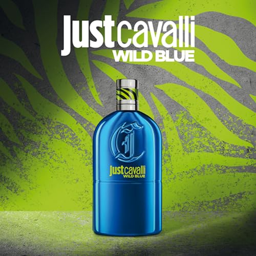 Just Cavalli Wild Blue Eau de Toilette for Men - 3.0 Fl Oz