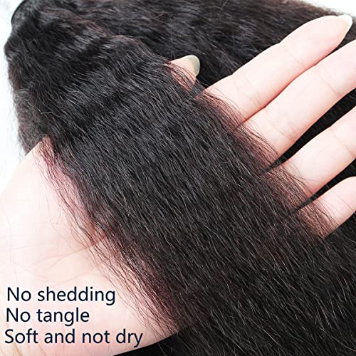 14 Inch Yaki Straight Human Hair Bundles - Single Bundle - Natural Black