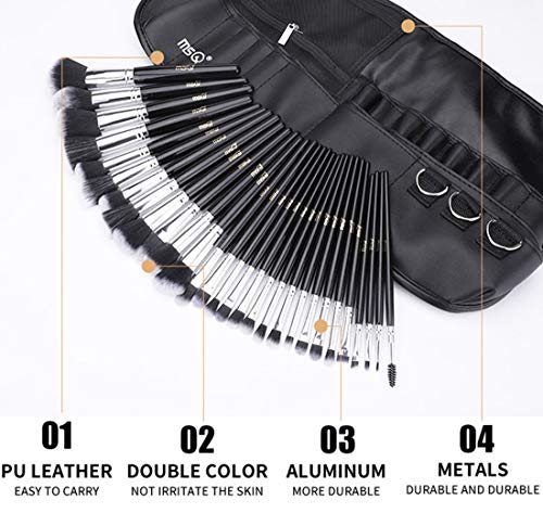 29-Piece Makeup Brush Set with Luxury Travel Belt and Bag for Women & Artists