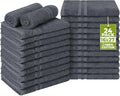 Bleach Proof Salon Towels - Dark Grey 24 Pack 16x27 Inches for Hair & Spa