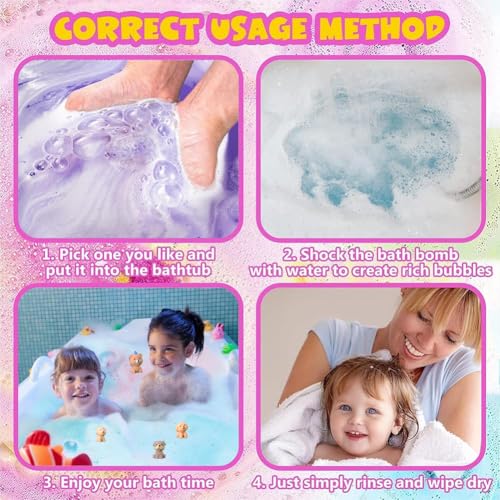 Multi-colored Kids Bath Bombs with Surprise Puppy Dolls - Organic 20 Pack