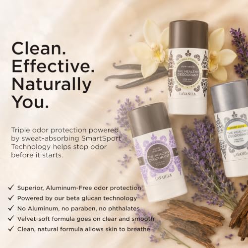 Aluminum-Free Natural Deodorant Duo - Vanilla Grapefruit Scent 2 Oz Each