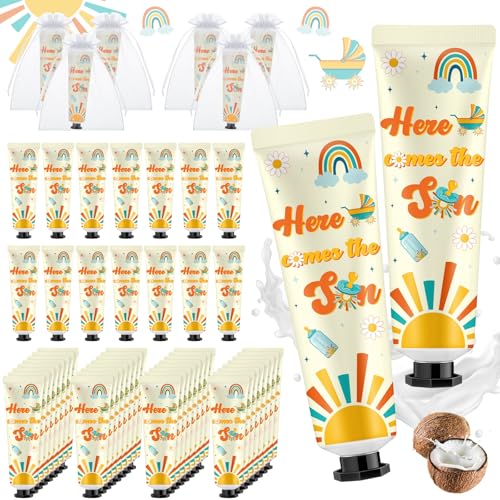 48 Sets Here Comes The Son Hand Cream Gifts Bulk Baby Shower Hand Cream Travel Size Lotion Bulk Son Party Supplies Favors Birthday for Guest
