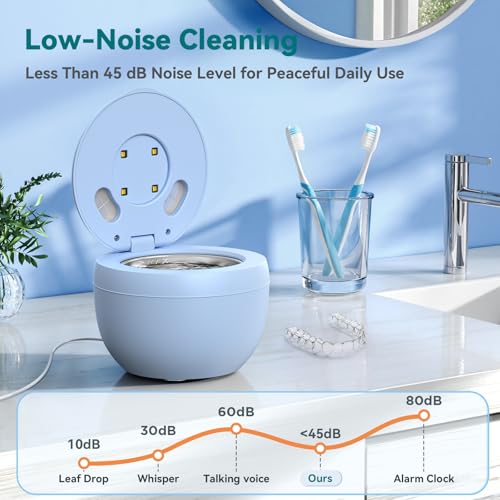 Orgpek Ultrasonic Retainer & Denture Cleaner 45kHz UV Deep Cleaning Machine
