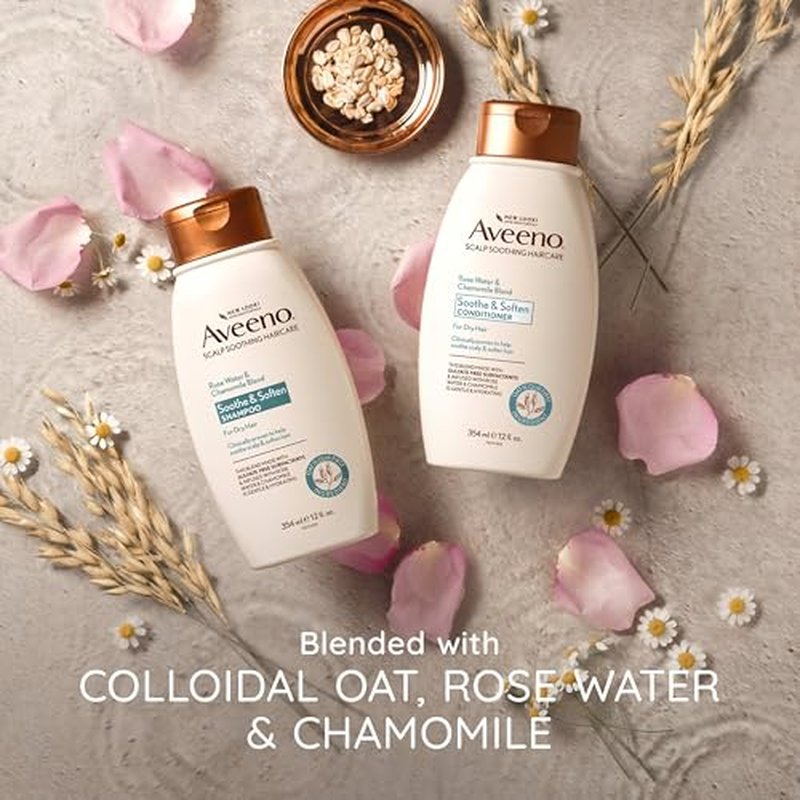 Aveeno Scalp Soothing Rose Water and Blend Conditioner, chamomile, 12 Fl Oz