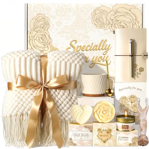 Gifts for Womens Birthday Gifts for Women Self Care Gift - Thinking of You Relaxation Gift Spa Gifts Baskets for Women, Get Well Comfort Gifts for Her Mom Wife Daughter Sister Girlfriend Best Friend