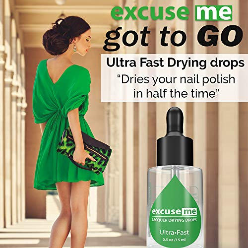 Karlash Excuse Me Nail Polish Drying Drops 0.5 oz Pack of 2 - Ultra Fast Drying