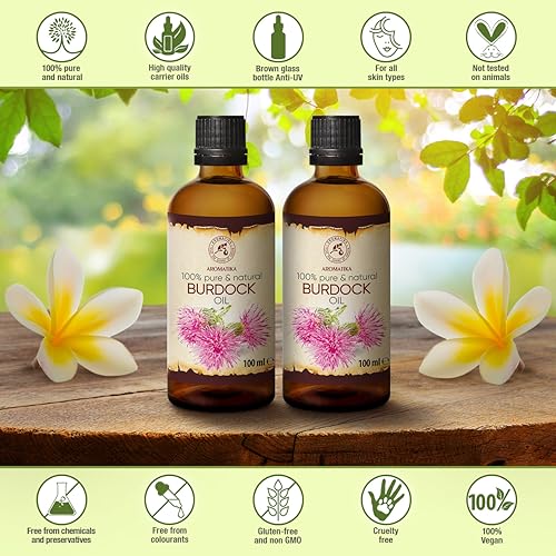 Burdock Root Oil for Hair & Skin - 6.8 Fl Oz Natural Hair & Body Care Oil