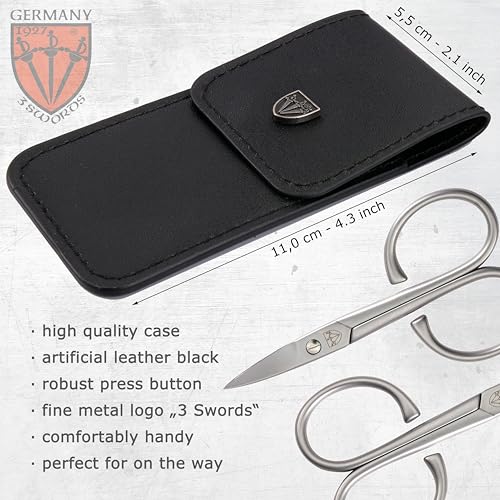 Nail Scissors - Curved Stainless Steel Manicure & Pedicure Tool - Strong & Sharp with Case - Variation: Nail Scissors