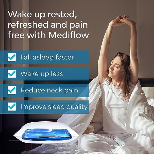 Mediflow Water Pillow - Adjustable Down Alternative Neck Support - Single Pack