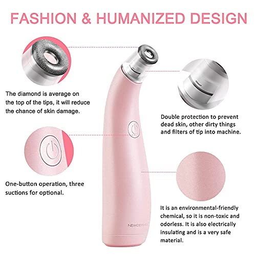 Microdermabrasion Machine for Facial Skin Peeling with Filters - Pink