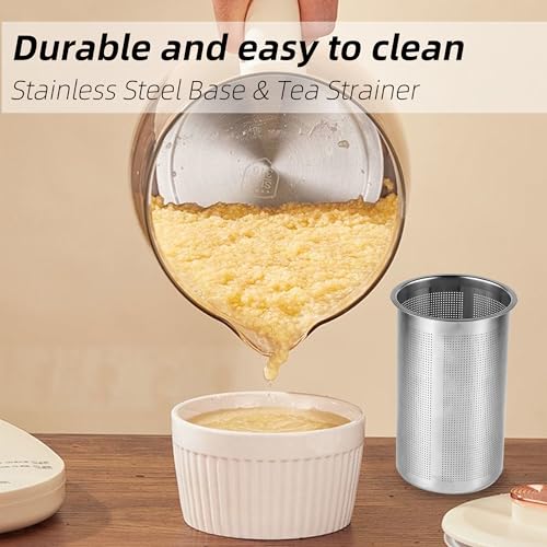 Double-Layer Glass Electric Kettle 1.5L with Stew Pot & Touch Panel - Multi-Function Tea & Soup Maker