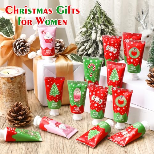 Christmas Hand Cream Gift Set - 36 Mini Moisturizers with Festive Designs & Flavors - Variation of THIS listing