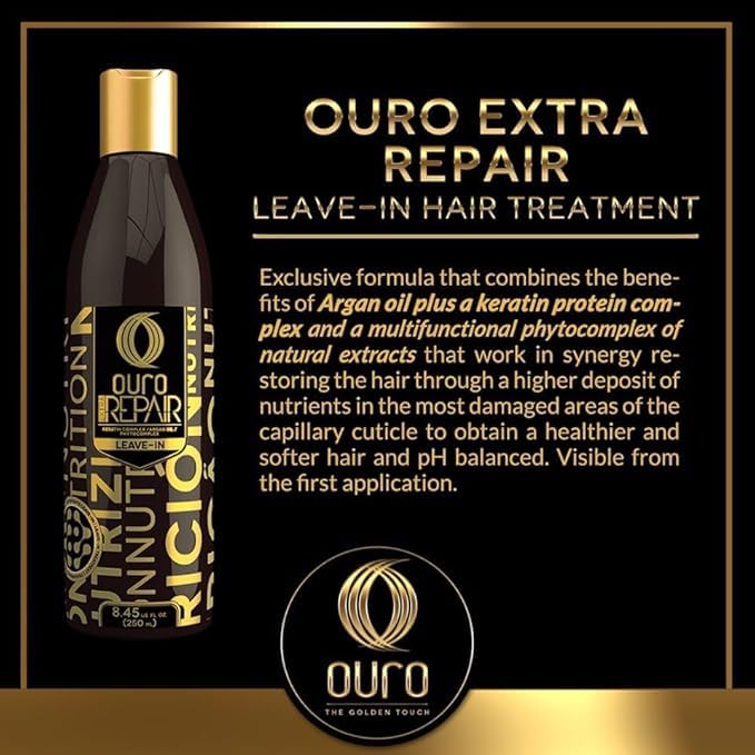 Ouro Extra Repair Hair Treatment with Argan Oil & Keratin 8.45oz