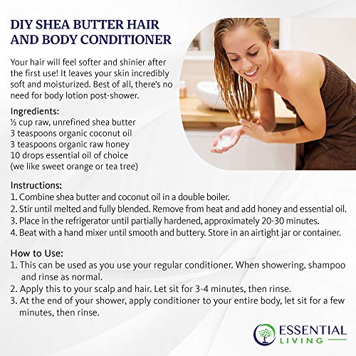 Unrefined Shea Butter - Organic Body Lotion, Soap & Hair Conditioner 16oz