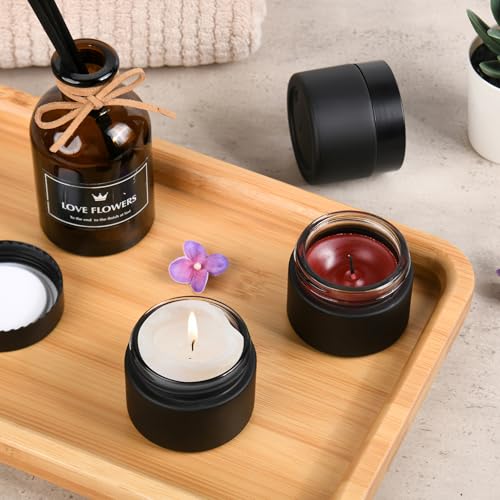 Frosted Black Glass Cosmetic Jars with Airtight Lids - 2oz (Variation of THIS listing)