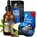 2 Pack Biotin Beard Growth Kit for Men ? Sandalwood Beard Oil & Balm ? Beard Care Set for Growth, Softening & Styling ? Gift for Father¡¯s Day & Christmas