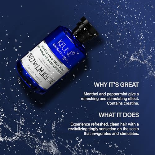 Men's Cooling Peppermint Shampoo with Creatine & Hemp Seed Extract - 8.5 Fl Oz