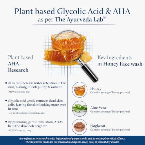 Ayurvedic Honey & Aloe Vera Face Wash for All Skin Types - 6.76 Fl Oz - Pack of 1
