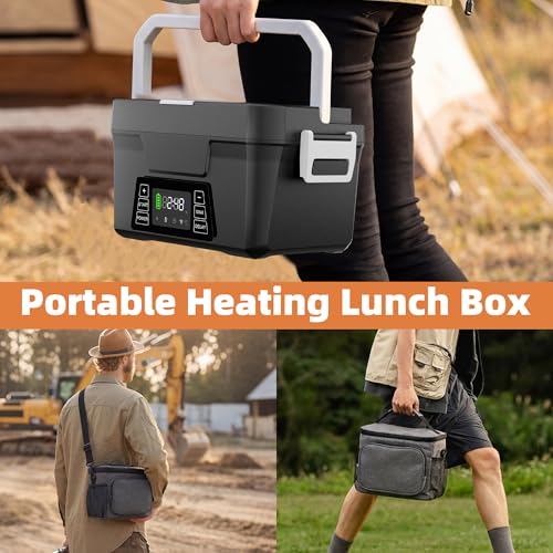 Vabaso 1.2L Cordless Electric Heated Lunch Box - Black with APP Control