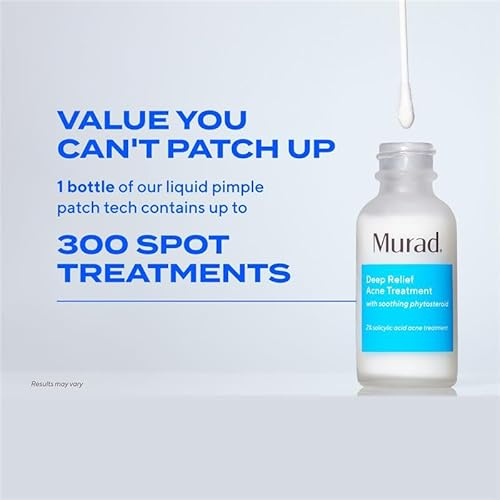 Murad Deep Relief Acne Treatment with 2% Salicylic Acid - Deep, Painful Acne Spot Treatment for Face ? Redness Relief, Fast Acting Blemish Serum, Soothing Breakout Treatment - 1Fl Oz