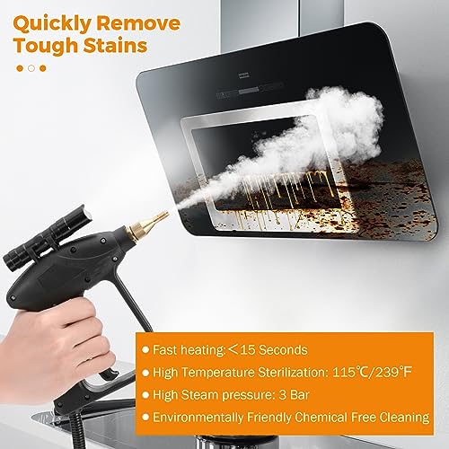 High Pressure Car Steam Cleaner for Auto Detailing - Handheld Steam Cleaner