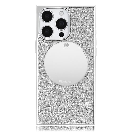 Flaunt MagSafe Compact Makeup Mirror - Magnetic Mirror with Slim Covered Design - Travel Accessory