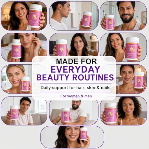 Hair Skin and Nails Vitamins Biotin Collagen Hyaluronic Acid