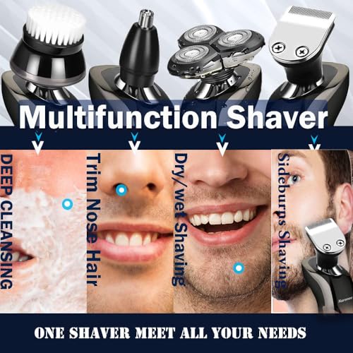 Kurener Electric Razor for Men 1250 Series Waterproof Rechargeable Shaver