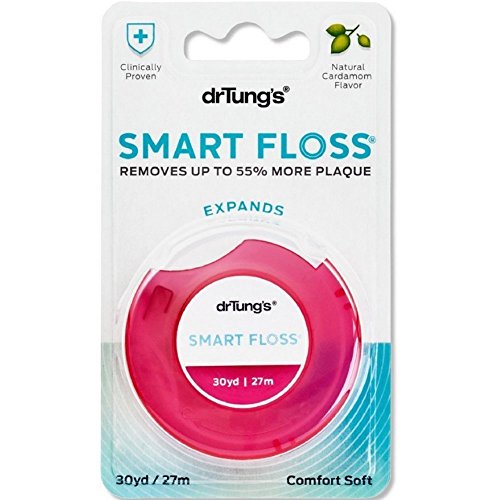 DrTung's Natural Expanding Cardamom Floss - 90ft x 7 Pack, Gentle & Strong Oral Care
