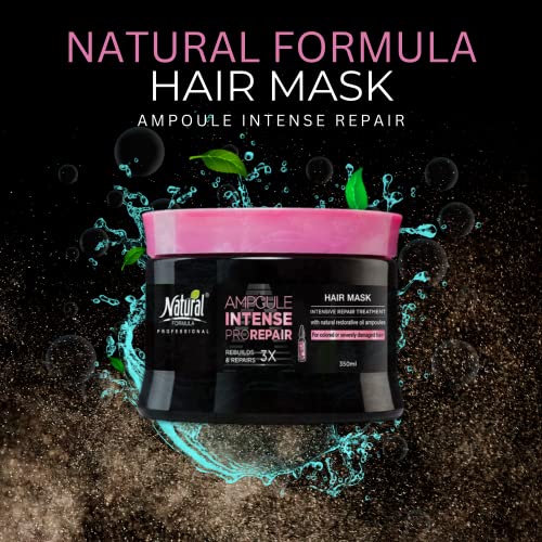 Natural Formula Intense Hair Mask with Nourishing Oils - Restores & Strengthens, Paraben & SLS Free, 11.8 Fl Oz