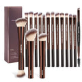 MAANGE Makeup Brushes 16 Pcs Premium Synthetic Makeup Brush Set Foundation Brush for Liquid Powder Concealer Precision Eyeshadows Blending (Coffee)