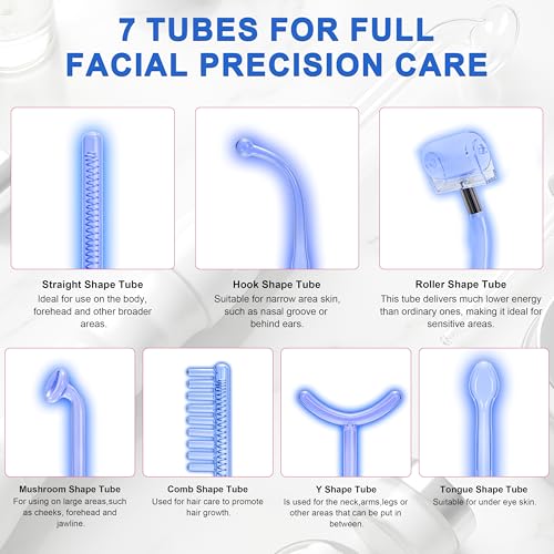 Hi Frequency Facial Care Device with 7 Electrodes - Blue