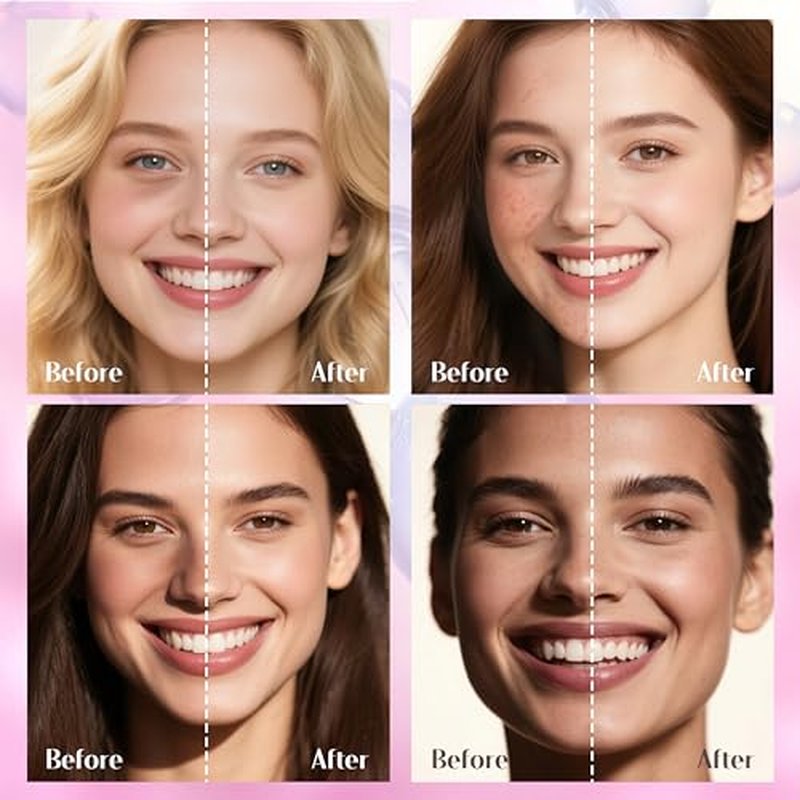 Collagen Glow Up Mask 2.0, Bio Collagen Face Mask for Firming Skin, Deep Hydration, Wrinkle & Pore Reduction(4 Count (Pack of 2))