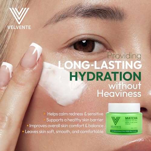 Matcha Hydrating Facial Moisturizer, Rose PDRN All-in-One Skin Face Cream for Redness, Dark Spot, Acne-Prone Skin, Brightening, Anti-Aging, Barrier Support Cream, Korean Skincare 3.53 oz
