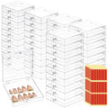 Clear Nail Organizer Boxes with Double-Sided Tape - 50 Pack