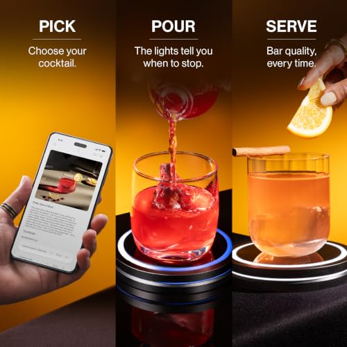 Barsys Smart Coaster 2.0 Matte Black Portable Cocktail Maker & Drink Mixer