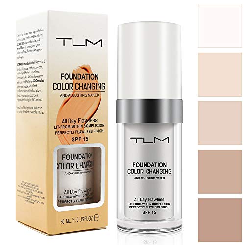 Color Changing Foundation, 2 Pack, Liquid, Moisturizing, Sunscreen, 30ml