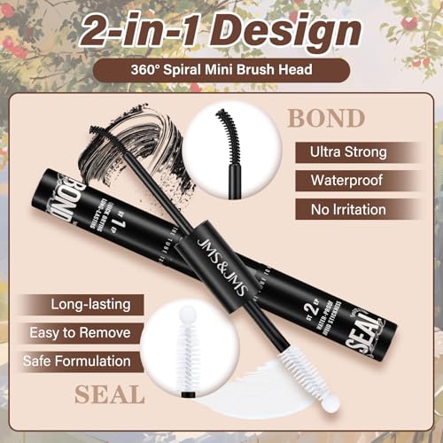 JMS&JMS Fairy Lash Clusters Kit Natural Cluster Lashes Invisible Band Manga Lashes with Lash Bond and Seal Eyelash Applictor Lash Remover Lash Extension Kit for Beginner (Fairy-8-18mix)