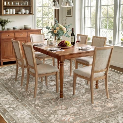 SameBed 8x10 Vintage Washable Area Rug for Living Room - Brown