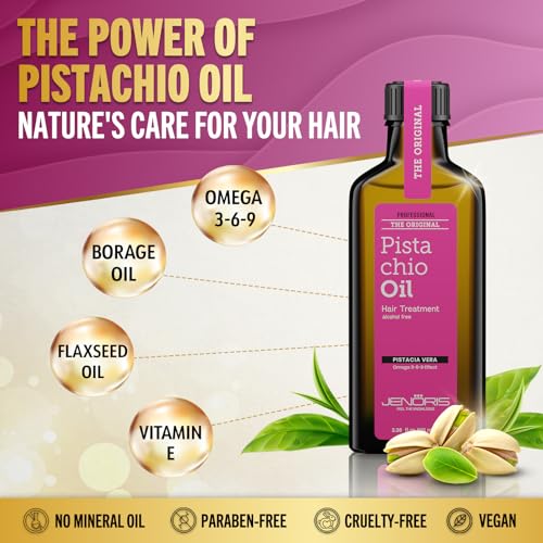 Jenoris Pistachio Oil Hair Serum 3.38 Fl Oz for Frizz & Damage Repair - Lightweight Hair Oil for Shine & Split-End Treatment - Variation of THIS listing