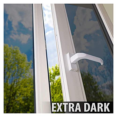 Privacy Window Film - Very Dark Silver Mirror Effect, 48in x 24ft - Daytime Privacy & Heat Rejection