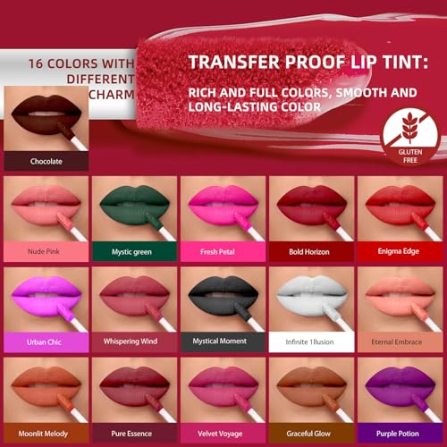 Black Matte Liquid Lipstick - Long Lasting, Smudge Proof, Transfer Resistant Lip Color, Waterproof, Non-Transfer Formula (Mystical Moment) | Long-Lasting, High-Pigment, Non-Transfer